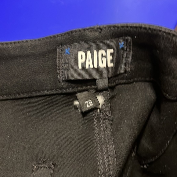 Paige coated , black denim pants - Picture 4 of 8